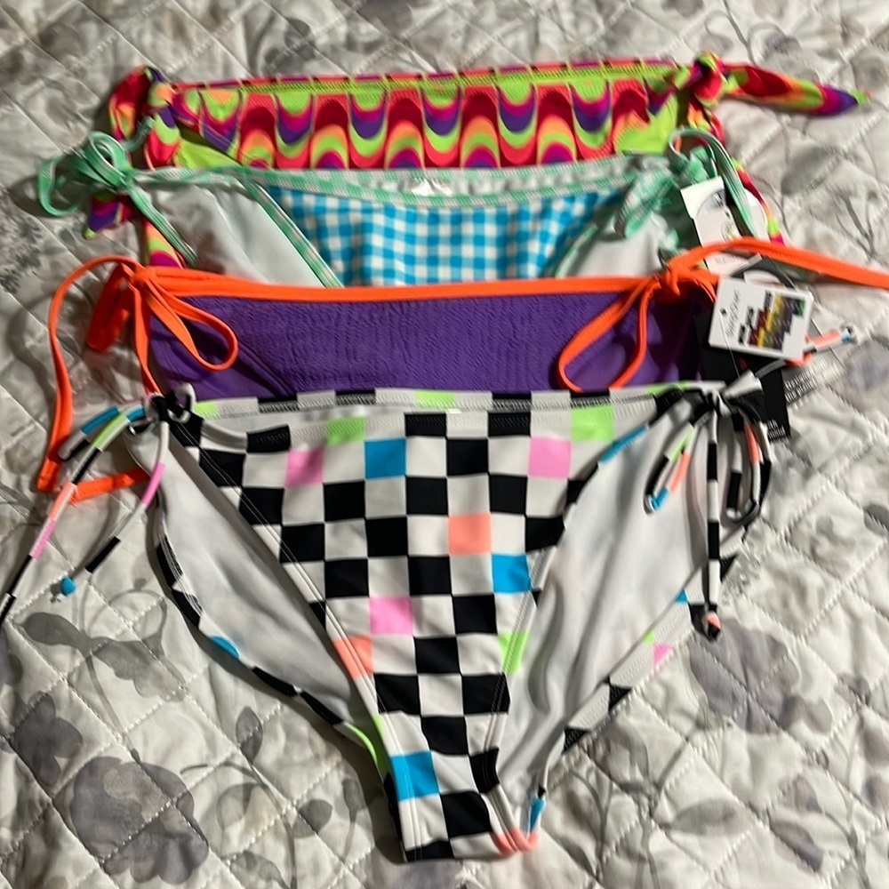 Four NWT bikini swim bottoms jr XL